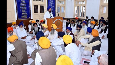 The head of the highest Sikh temporal seat has raised questions over the present structure of the party on a few occasions earlier as well, but the fresh remark is being viewed as a direct remark on the SAD leadership to date. (HT File Photo) The head of the highest Sikh temporal seat has raised questions over the present structure of the party on a few occasions earlier as well, but the fresh remark is being viewed as a direct remark on the SAD leadership to date. (HT File Photo)