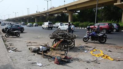 The vehicle involved in the accident,a Mahindra Thar belongs to an investment banking analyst , Achin Sethi. His driver Ajay Kumar Yadav,39, and cook Chij Bahadur,40 took a ride in the SUV after drinking. (Vipin Kumar/HT Photo) The vehicle involved in the accident,a Mahindra Thar belongs to an investment banking analyst , Achin Sethi. His driver Ajay Kumar Yadav,39, and cook Chij Bahadur,40 took a ride in the SUV after drinking. (Vipin Kumar/HT Photo)