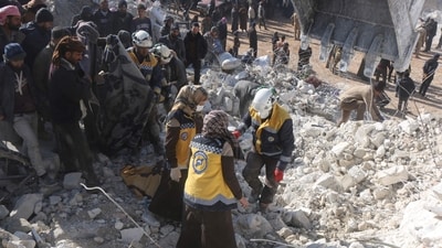 Rescue operation going in the aftermath of Turkey, Syria earthquake which has killed more than 50,000 people so far. (REUTERS)