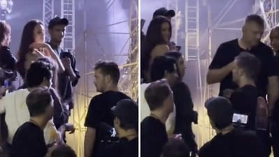 Aryan Khan, dressed in a white t-shirt, was spotted with DJ Martin Garrix ahead of his show in Mumbai.