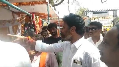 The BJP MP was attending an exhibition and sales fair on the occasion of women's day, which he inaugurated on Wednesday. The BJP MP was attending an exhibition and sales fair on the occasion of women's day, which he inaugurated on Wednesday.
