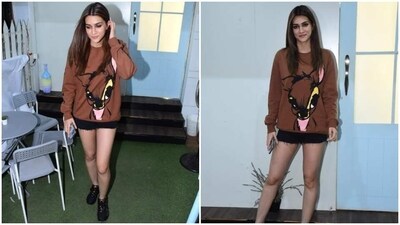 Kriti Sanon's casual chic ensemble for the midweek is winning hearts (HT Photos/Varinder Chawla) Kriti Sanon's casual chic ensemble for the midweek is winning hearts (HT Photos/Varinder Chawla)