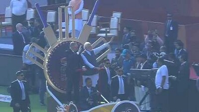 PM Narendra Modi (R) with Australian PM Anthony Albanese (Twitter/BCCI) PM Narendra Modi (R) with Australian PM Anthony Albanese (Twitter/BCCI)