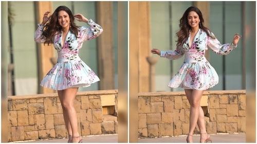 Take a cue from Nushrratt and add a short flared dress to your wardrobe this summer. (Instagram/@nushrrattbharuccha) Take a cue from Nushrratt and add a short flared dress to your wardrobe this summer. (Instagram/@nushrrattbharuccha)
