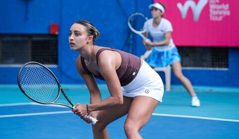 Eden Silva in action at ITF Women's Open Eden Silva in action at ITF Women's Open