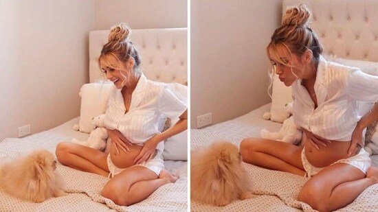 Pregnant Laura Anderson shares heartwarming message for women on women's day.
