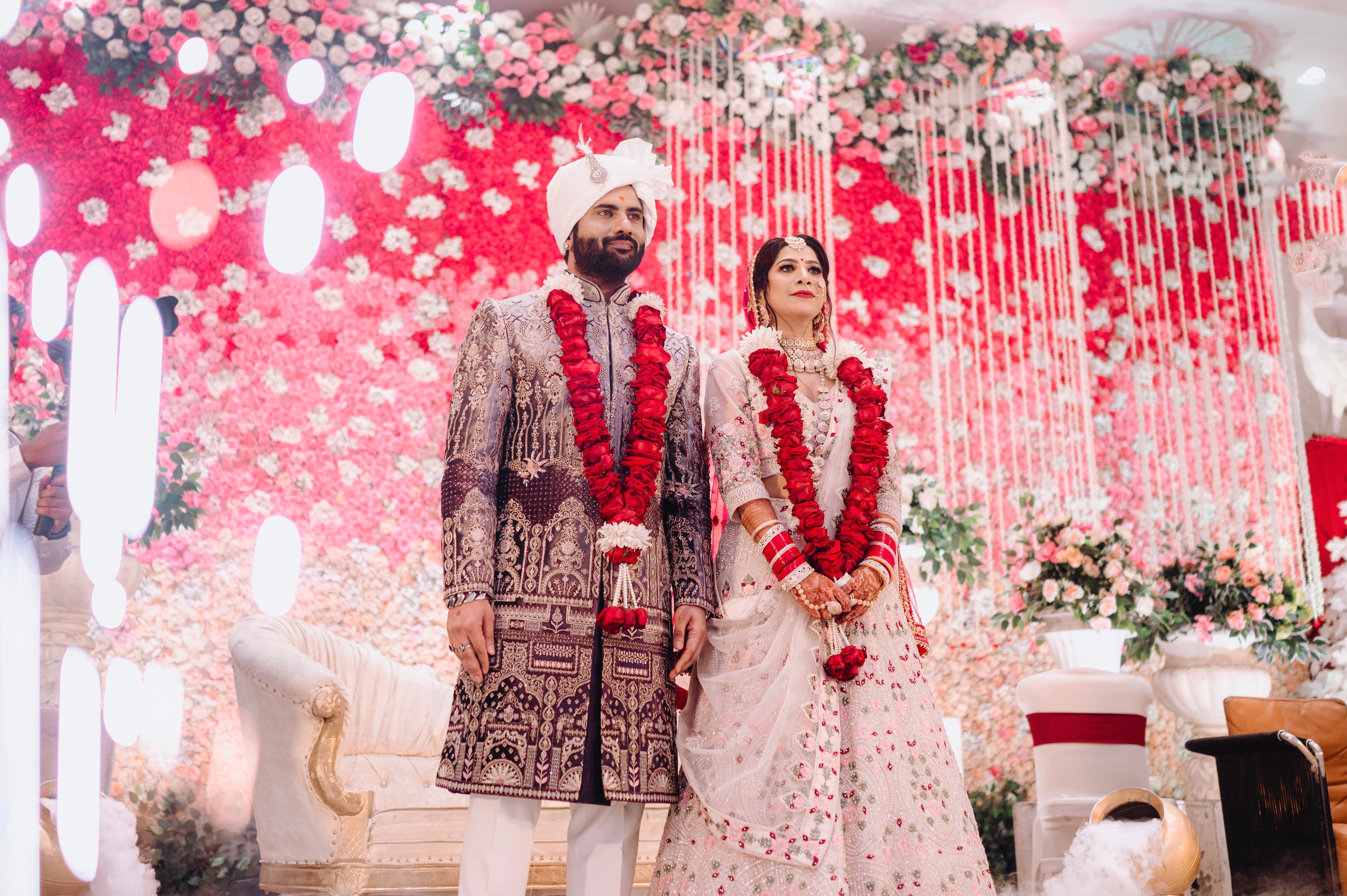 Harshit Saxena with his new bride, actor Samonica Shrivastava Harshit Saxena with his new bride, actor Samonica Shrivastava