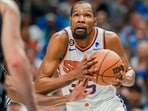 Phoenix Suns forward Kevin Durant (35) drives to the basket during the second half of an NBA basketball game against the Dallas Mavericks, Sunday. Phoenix Suns forward Kevin Durant (35) drives to the basket during the second half of an NBA basketball game against the Dallas Mavericks, Sunday.