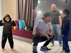 Celebrity vlogger Hasbulla Magomedov and Hollywood actor Mark Wahlberg Celebrity vlogger Hasbulla Magomedov and Hollywood actor Mark Wahlberg
