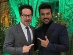 Ram Charan with JJ Abrams at an event in LA. Ram Charan with JJ Abrams at an event in LA.