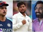 Ravi Shastri, Kuldeep Yadav and Dinesh Karthik Ravi Shastri, Kuldeep Yadav and Dinesh Karthik