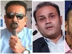 Ravi Shastri, Virender Sehwag, and Murali Karthik