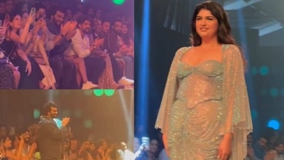 Arjun Kapoor sat in the front row for fashion week in Mumbai as his younger sister Anshula walked the ramp. Arjun Kapoor sat in the front row for fashion week in Mumbai as his younger sister Anshula walked the ramp.