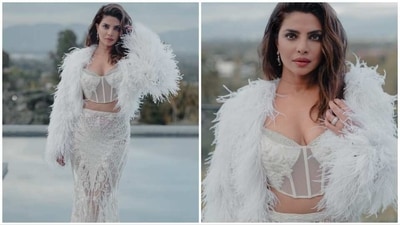 Global icon Priyanka Chopra hosted a pre-Oscar party for the South Asians nominated at Academy Awards 2023 in Los Angeles, California. For the occasion, the actor adorned a dramatic look from the clothing house of Indian designer Falguni Shane Peacock. (Instagram/@priyankachopra) Global icon Priyanka Chopra hosted a pre-Oscar party for the South Asians nominated at Academy Awards 2023 in Los Angeles, California. For the occasion, the actor adorned a dramatic look from the clothing house of Indian designer Falguni Shane Peacock. (Instagram/@priyankachopra)
