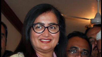 Mandya MP Sumalatha Ambareesh extended her support to the BJP in Karnataka and “the leadership of Narendra Modi” (PTI) Mandya MP Sumalatha Ambareesh extended her support to the BJP in Karnataka and “the leadership of Narendra Modi” (PTI)