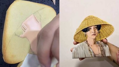 SUGA's portrait on a cookie. (Instagram/@Chocography) SUGA's portrait on a cookie. (Instagram/@Chocography)