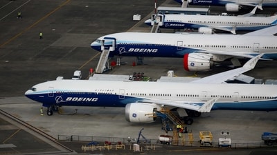 Boeing 777X and Boeing 737 MAX 10 airplanes are seen parked in an aerial view. (REUTERS/ Representational Image)