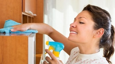 Cleaning Products: Many cleaning products contain toxic chemicals like ammonia and chlorine bleach. Consider using natural cleaning products like vinegar and baking soda. (File Photo (Shutterstock)) Cleaning Products: Many cleaning products contain toxic chemicals like ammonia and chlorine bleach. Consider using natural cleaning products like vinegar and baking soda. (File Photo (Shutterstock))