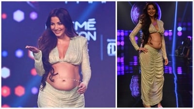 Antara Marwah bared her baby bump at the Lakme Fashion Week. Antara Marwah bared her baby bump at the Lakme Fashion Week.