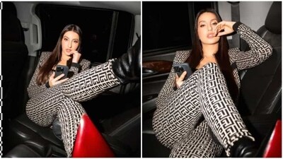 Nora Fatehi’s monochrome co-ord set is winning the Internet for right reasons. (Instagram/@norafatehi) Nora Fatehi’s monochrome co-ord set is winning the Internet for right reasons. (Instagram/@norafatehi)