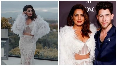 Priyanka Chopra with Nick Jonas at the event.