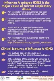 H3N2 is the major cause of the current respiratory illness in the country.