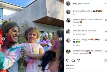 In a post shared by Priyanka's friend Divya Jyoti, the actor is seen teasing her while making a face.