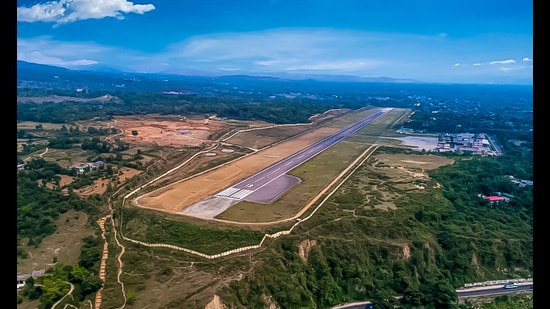 Even as protests have erupted in Gaggal area against the expansion of Kangra airport, chief minister Sukhvinder Singh Sukhu said the project would benefit people of the region as it would create numerous employment opportunities. (HT file photo)