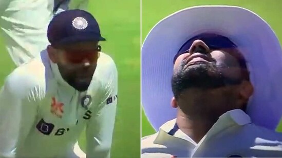 Virat Kohli and Rohit Sharma in agony. (Screengrab)