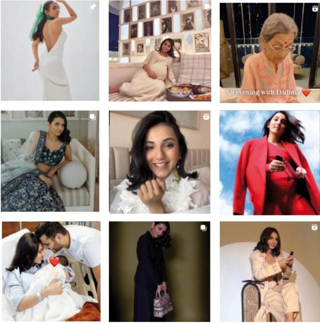 Minawala Mehta’s feed has a mix of international labels, up-and-coming Indian brands, red carpet looks, wearable trends, along with pictures of her family, including her two-month-old son. (@masoomminawala) Minawala Mehta’s feed has a mix of international labels, up-and-coming Indian brands, red carpet looks, wearable trends, along with pictures of her family, including her two-month-old son. (@masoomminawala)