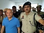 Former Delhi deputy chief minister and Aam Aadmi Party (AAP) leader Manish Sisodia being produced before the Rouse Avenue court in connection with the alleged irregularities in the now-scrapped liquor policy, in New Delhi on Friday. (ANI Photo) Former Delhi deputy chief minister and Aam Aadmi Party (AAP) leader Manish Sisodia being produced before the Rouse Avenue court in connection with the alleged irregularities in the now-scrapped liquor policy, in New Delhi on Friday. (ANI Photo)