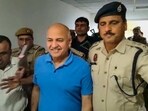 AAP leader Manish Sisodia being brought to Rouse Avenue Court in connection with the Delhi excise policy case in New Delhi on Friday. AAP leader Manish Sisodia being brought to Rouse Avenue Court in connection with the Delhi excise policy case in New Delhi on Friday.