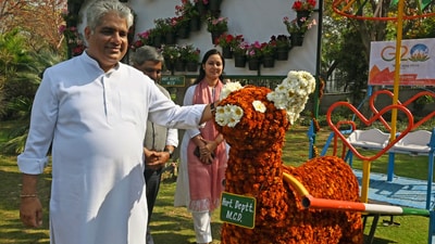Flower plants of different colours and varieties are on display in different forms and installations, it further stated. (ANI) Flower plants of different colours and varieties are on display in different forms and installations, it further stated. (ANI)