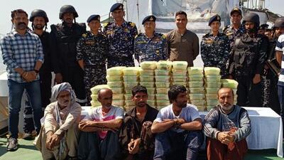 An Iranian boat with five crew members allegedly carrying 61 kilograms of drugs worth ₹425 crore off the Gujarat coast was apprehended on March 6 (ANI Photo) An Iranian boat with five crew members allegedly carrying 61 kilograms of drugs worth ₹425 crore off the Gujarat coast was apprehended on March 6 (ANI Photo)