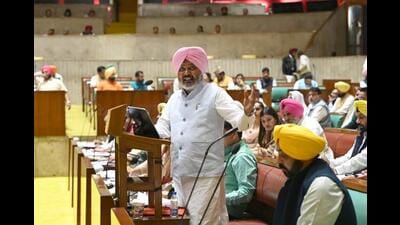 Finance Minister Punjab Harpal Cheema announced the plan to acquire more land in Mohali during the budget speech. (HT File)