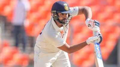 Rohit Sharma plays a shot (AP) Rohit Sharma plays a shot (AP)