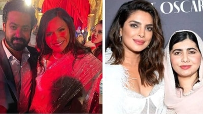 Jr NTR, Mindy Kaling, Preity Zinta, Priyanka Chopra and Malala Yousafzai at the pre-Oscars bash.