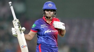 Shafali Verma celebrates her fifty during the 2023 Women's Premier League (WPL) match between Gujarat Giants and Delhi Capitals at DY Patil Stadium in Navi Mumbai (PTI) Shafali Verma celebrates her fifty during the 2023 Women's Premier League (WPL) match between Gujarat Giants and Delhi Capitals at DY Patil Stadium in Navi Mumbai (PTI)