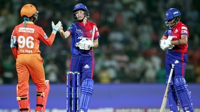 Delhi Capitals Shafali Verma and Meg Lanning celebrate their win during the 2023 Women's Premier League (WPL) match against Gujarat Giants (PTI) Delhi Capitals Shafali Verma and Meg Lanning celebrate their win during the 2023 Women's Premier League (WPL) match against Gujarat Giants (PTI)