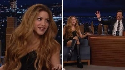 Shakira on The Tonight Show Starring Jimmy Fallon. Shakira on The Tonight Show Starring Jimmy Fallon.