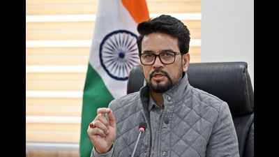 Union minister of information and broadcasting and ministry of youth affairs and sports Anurag Singh Thakur attended the fourth Youth 20 (Y20) consultation meeting held in Pune on Saturday. (HT FILE PHOTO) Union minister of information and broadcasting and ministry of youth affairs and sports Anurag Singh Thakur attended the fourth Youth 20 (Y20) consultation meeting held in Pune on Saturday. (HT FILE PHOTO)