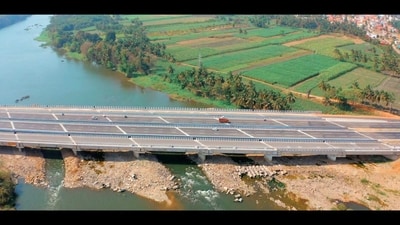 Ahead of its inauguration, PM Modi, road transport and highways minister Nitin Gadkari and Karnataka CM Bommai have been sharing images of the project on social media. Ahead of its inauguration, PM Modi, road transport and highways minister Nitin Gadkari and Karnataka CM Bommai have been sharing images of the project on social media.