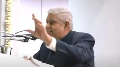 Vice President Jagdeep Dhankhar said temples of democracies can't be allowed to be outraged.