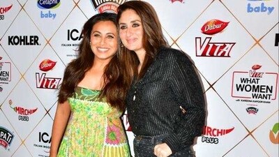 Rani Mukerji with Kareena Kapoor in Mumbai on Saturday. (Varinder Chawla) (Varinder Chawla) Rani Mukerji with Kareena Kapoor in Mumbai on Saturday. (Varinder Chawla) (Varinder Chawla)