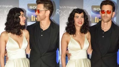 Saba Azad and Hrithik Roshan at the screening of Rocket Boys season 2 in Mumbai on Friday. (Pics: Yogen Shah) Saba Azad and Hrithik Roshan at the screening of Rocket Boys season 2 in Mumbai on Friday. (Pics: Yogen Shah)