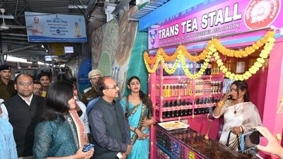 The 'Trans Tea Stall' on platform number one of Guwahati station was inaugurated by NF Railway General Manager Anshul Gupta on Friday. (Twitter )