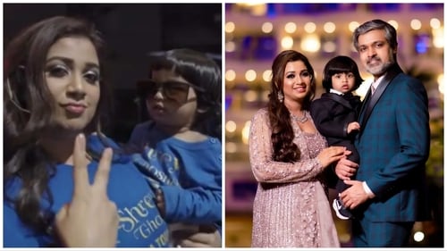 Shreya Ghoshal with Devyaan. Shreya Ghoshal with Devyaan.