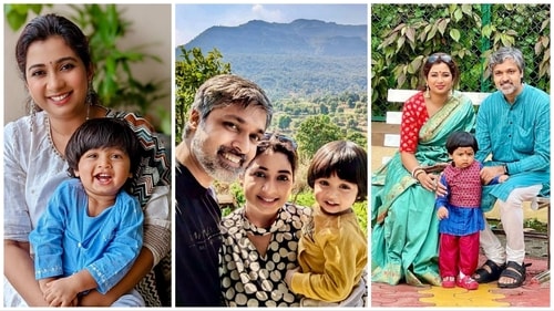 Shreya Ghoshal with Devyaan. Shreya Ghoshal with Devyaan.