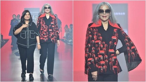 Zeenat Aman turns showstopper at Lakme Fashion Week. (HT Photo/Varinder Chawla) Zeenat Aman turns showstopper at Lakme Fashion Week. (HT Photo/Varinder Chawla)