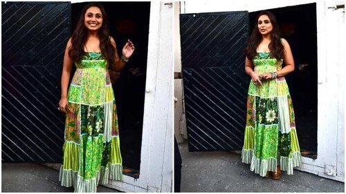 Rani posed for the cameras. (HT Photos/Varinder Chawla) Rani posed for the cameras. (HT Photos/Varinder Chawla)